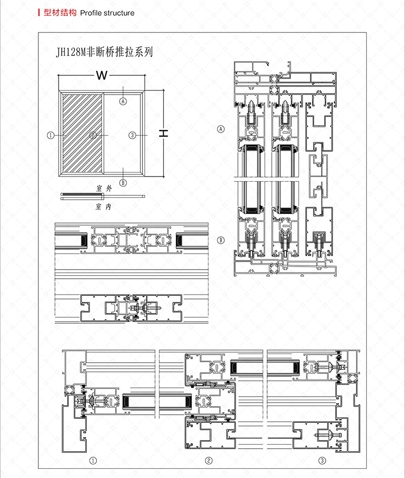 JH 128M 斷橋推拉門